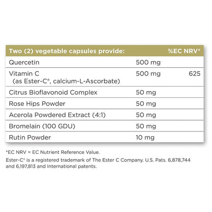 Solgar Quercetin Complex With Ester-C Plus 100 Vegetable Capsules