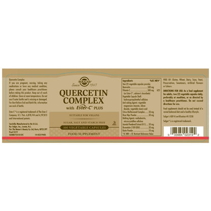 Solgar Quercetin Complex with Ester-C Plus 50 Vegetable Capsules