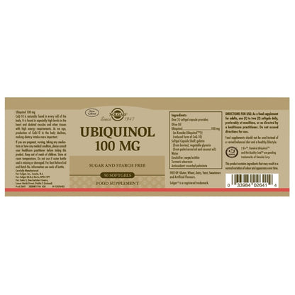 Solgar Ubiquinol 100 mg 50 Softgels
