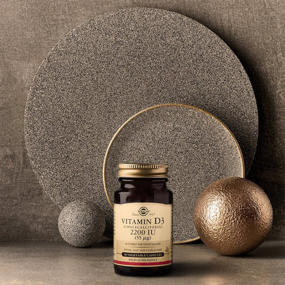 Solgar Vitamin D3 Cholecalciferol 2200 IU 55 µg 50 Vegetable Capsules