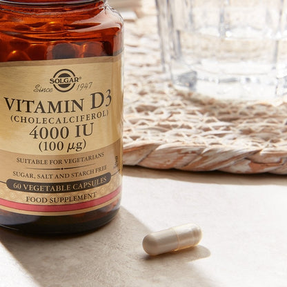Solgar Vitamin D3 Cholecalciferol 4000 IU 100 µg 60 Vegetable Capsules