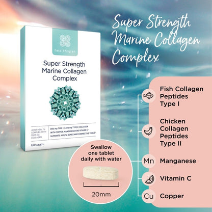 Healthspan Super Strength Marine Collagen 1,000mg 60 Tablets