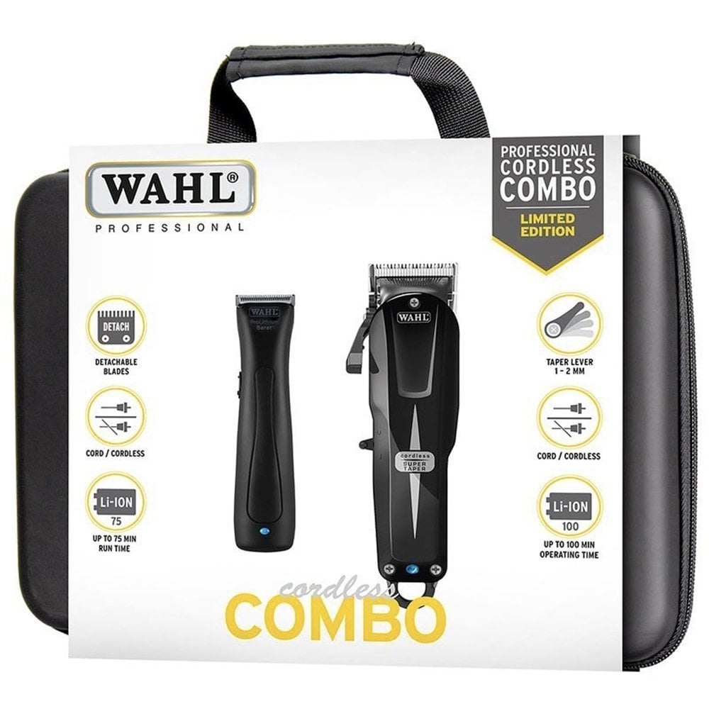 Wahl Professional Cordless Super Taper Hair Clipper & Beret Trimmer Pack