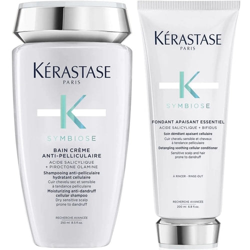 Kérastase Symbiose Moisturising Anti-Dandruff Shampoo 250ml & Fondant Soothing Cellular Conditioner 200ml Twin
