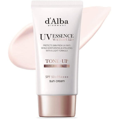 D'Alba UV Essence Waterfull Tone-Up Colour Correcting Sun Cream SPF50+ 50ml