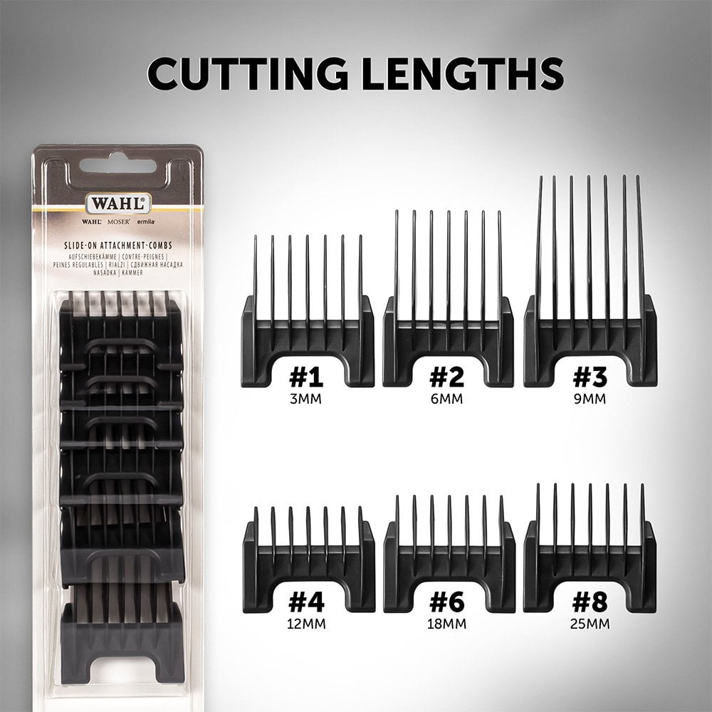 Wahl Professional Bellissima Chromestyle Cutting Guide Comb Set Pack of 6