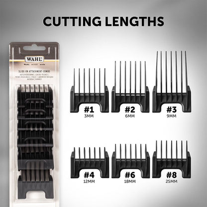 Wahl Professional Bellissima Chromestyle Cutting Guide Comb Set Pack of 6