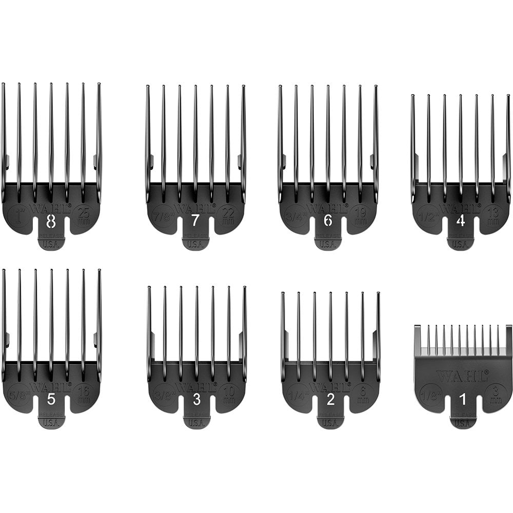 Wahl Professional Black Plastic Clipper Attachment Comb Set