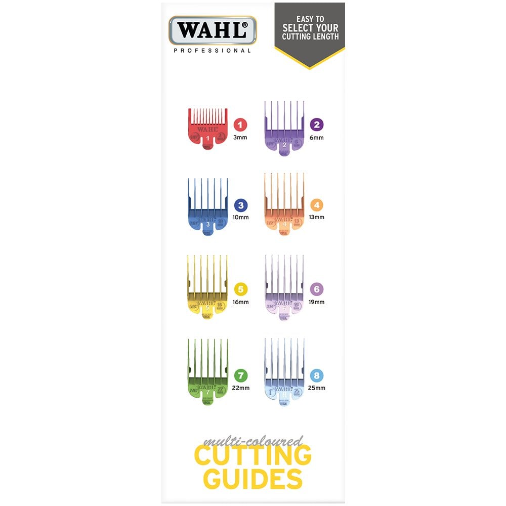Wahl Professional Coloured Clipper Attachments 1-8