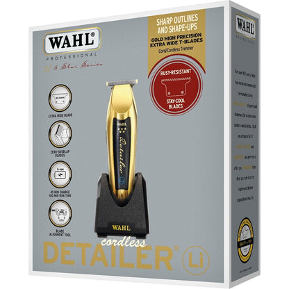 Wahl Professional Cordless Detailer Li Hair Trimmer Gold