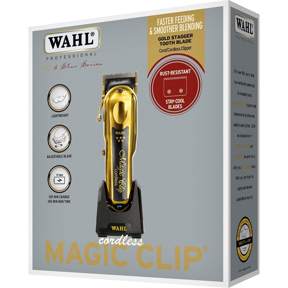 Wahl Professional Cordless Magic Clip Hair Clipper Gold