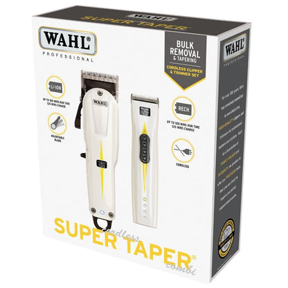 Wahl Professional Cordless Super Taper Hair Clipper & Super Trimmer Pack