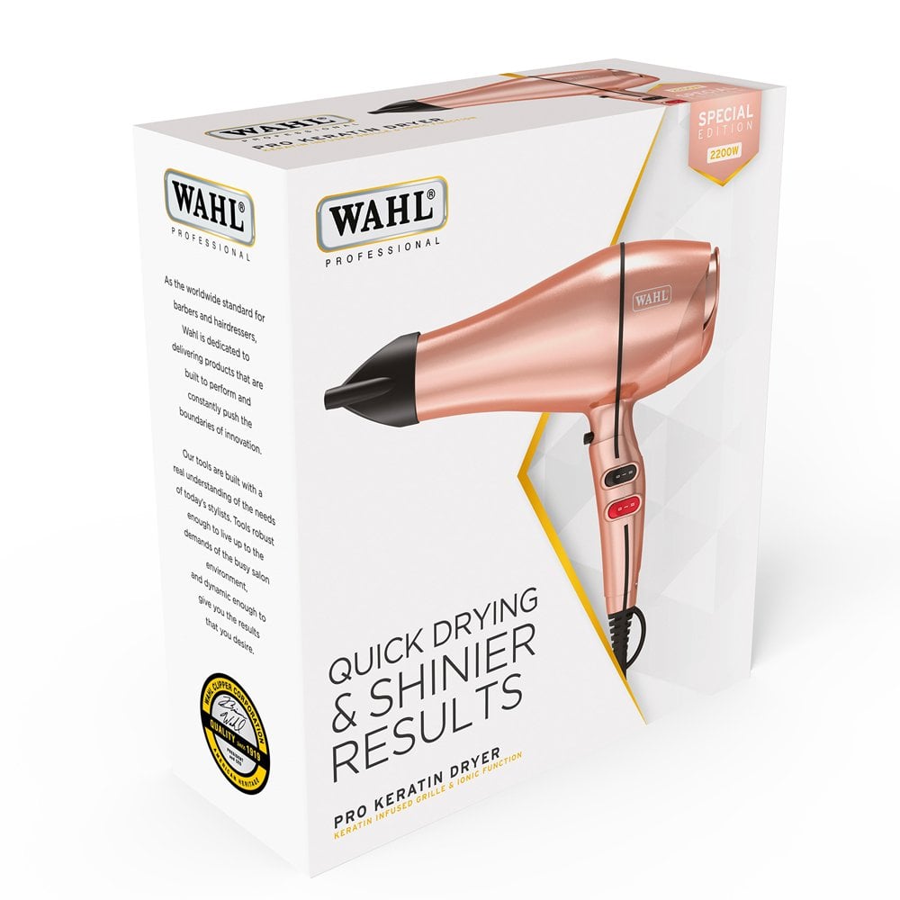 Wahl Professional Pro Keratin Hair Dryer 2200W Rose Gold
