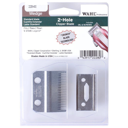 Wahl Professional Replacement Wedge Shaped 2-Hole Legend Blade Set 2228-400 0.8 - 3mm