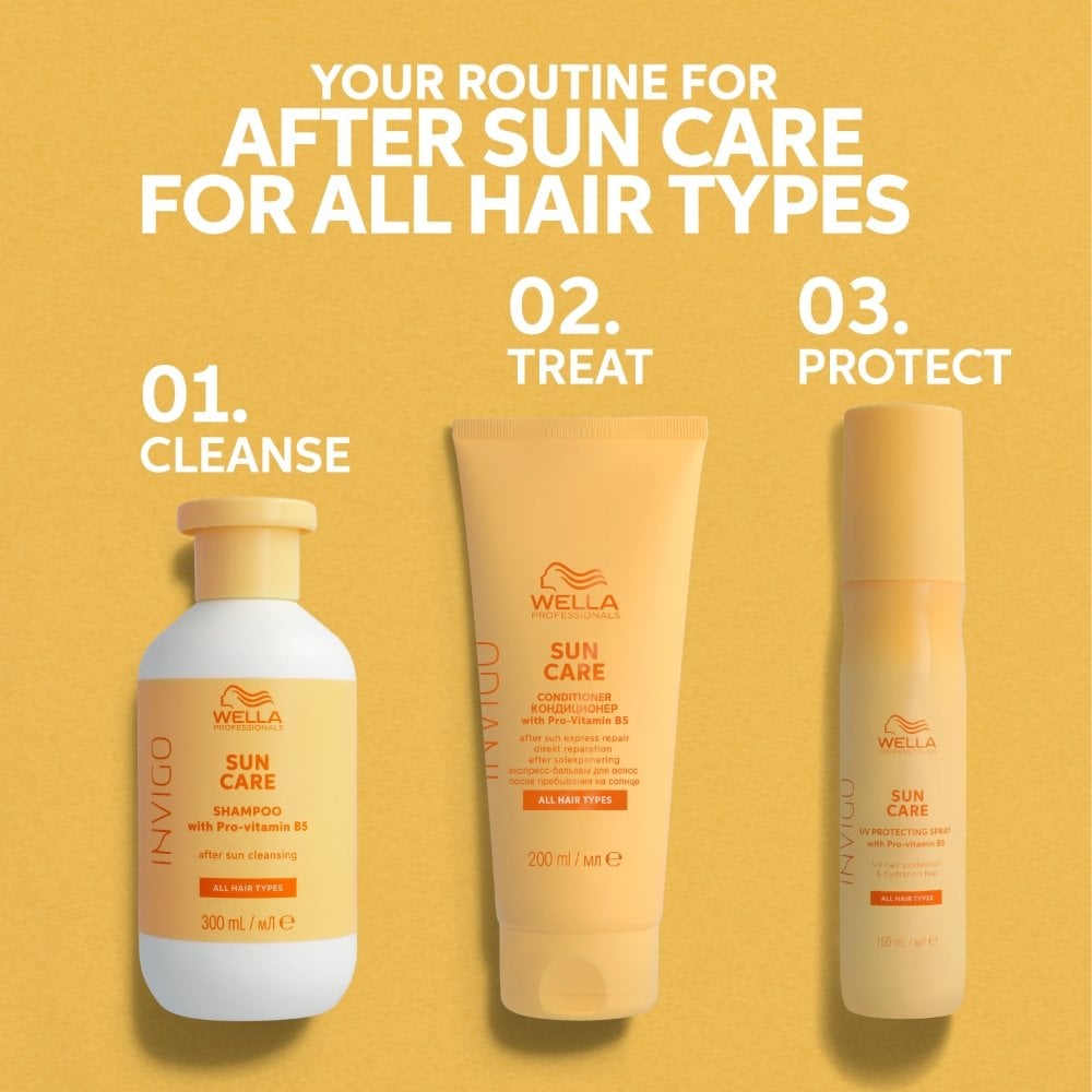 Wella Professionals Invigo Sun After Sun Pro-Vitamin B5 Cleansing Shampoo 300ml & Express Conditioner 200ml Twin
