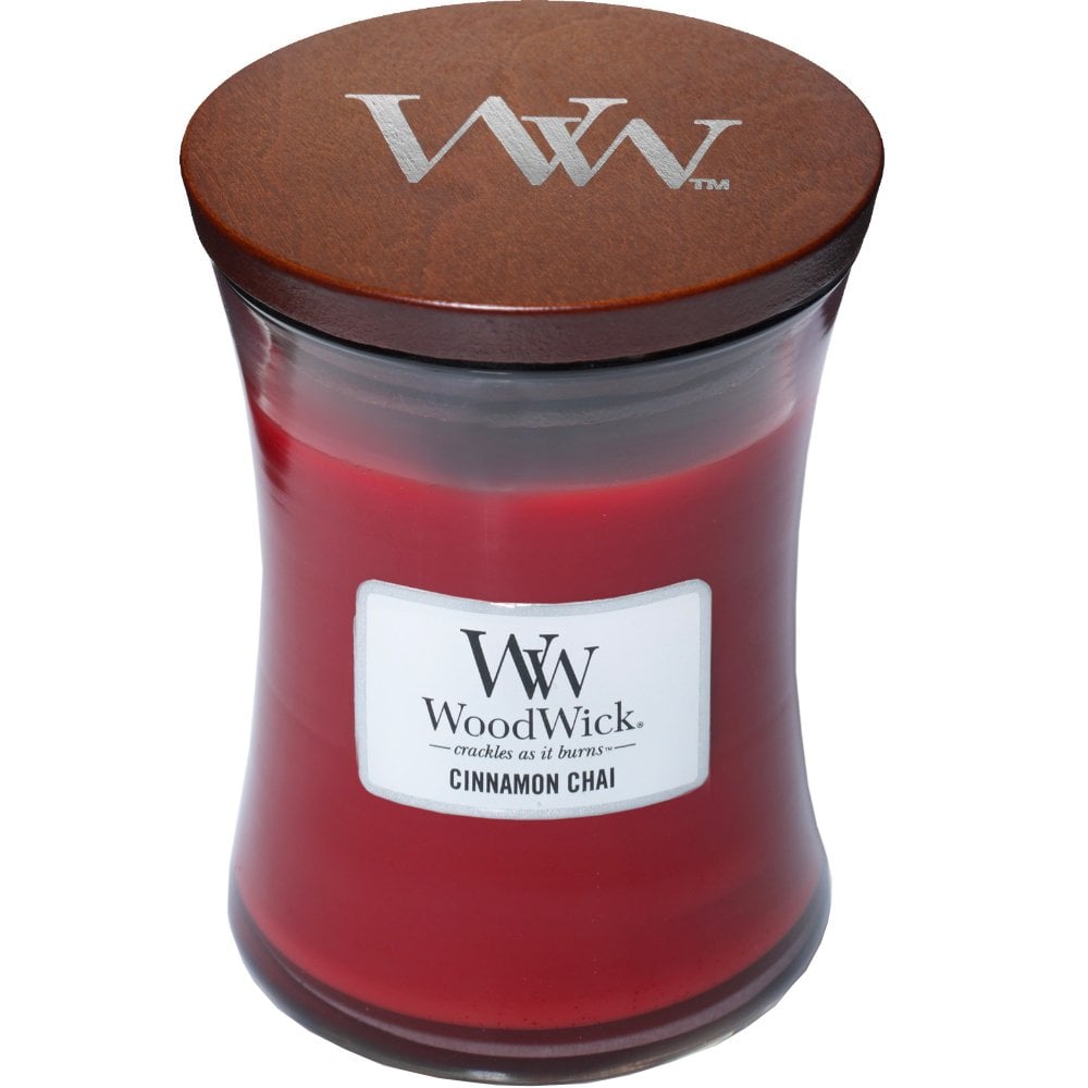 WoodWick Cinnamon Chai Medium Hourglass Jar Candle