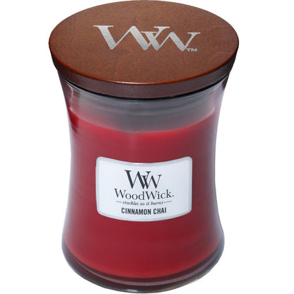 WoodWick Cinnamon Chai Medium Hourglass Jar Candle