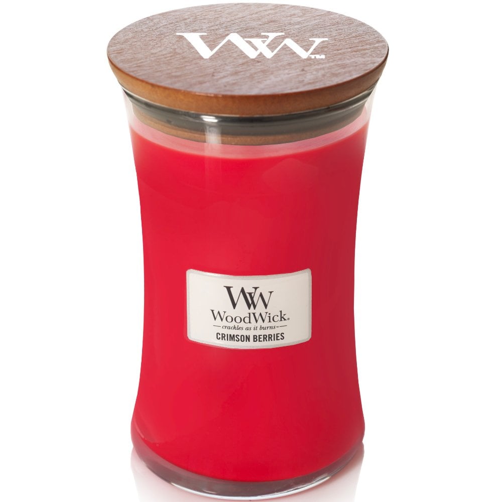 WoodWick Crimson Berries Large Hourglass Jar Candle