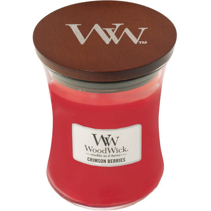 WoodWick Crimson Berries Medium Hourglass Jar Candle