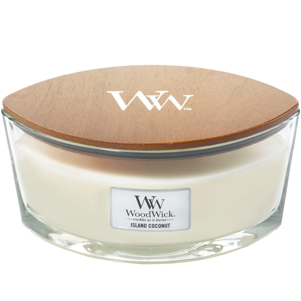 WoodWick Island Coconut Ellipse Jar Candle