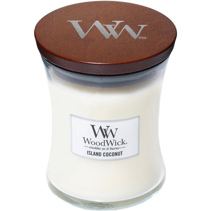 WoodWick Island Coconut Medium Hourglass Jar Candle