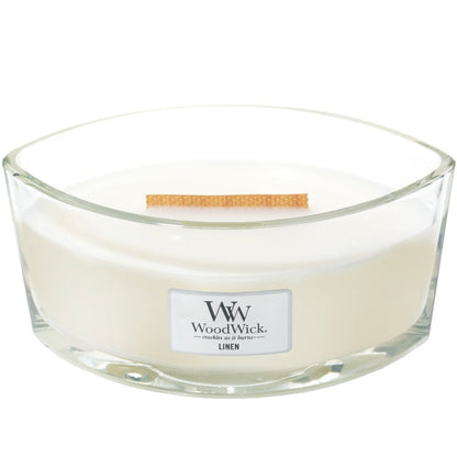 WoodWick Linen Ellipse Jar Candle