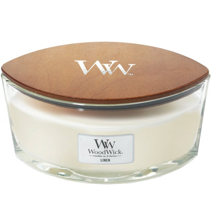 WoodWick Linen Ellipse Jar Candle