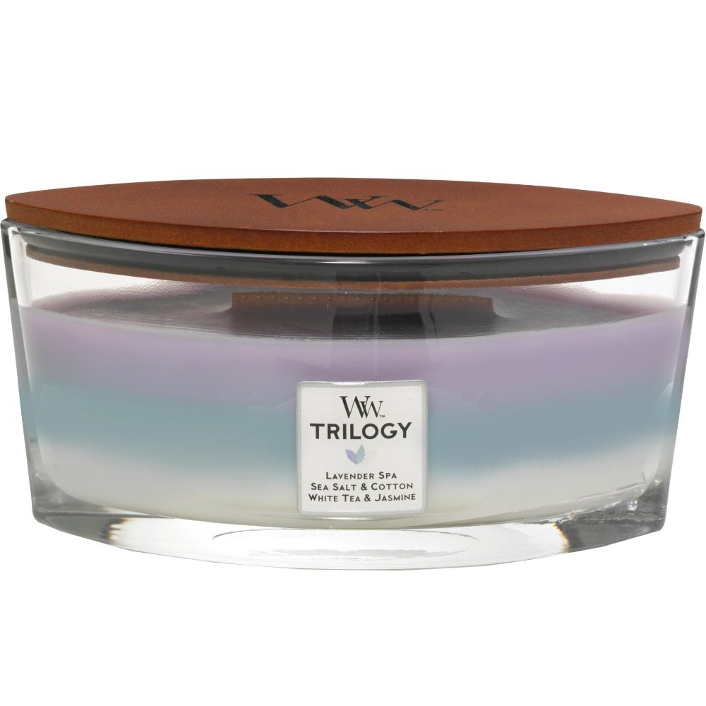 WoodWick Trilogy Calming Retreat Ellipse Jar Candle