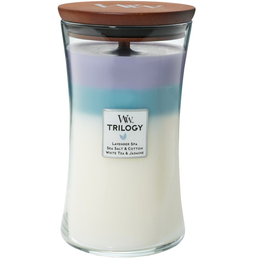 WoodWick Trilogy Calming Retreat Large Hourglass Jar Candle