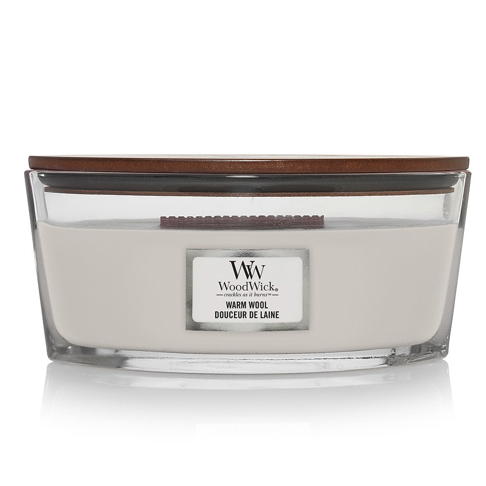 WoodWick Warm Wool Ellipse Jar Candle