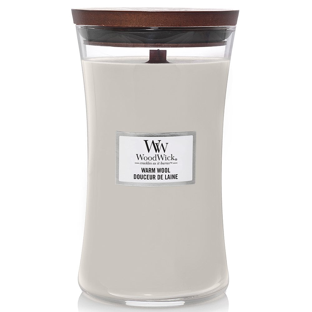 WoodWick Warm Wool Large Hourglass Jar Candle