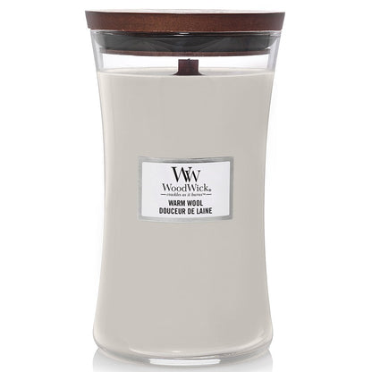 WoodWick Warm Wool Large Hourglass Jar Candle