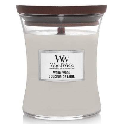 WoodWick Warm Wool Medium Hourglass Jar Candle
