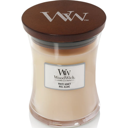 WoodWick White Honey Medium Hourglass Jar Candle