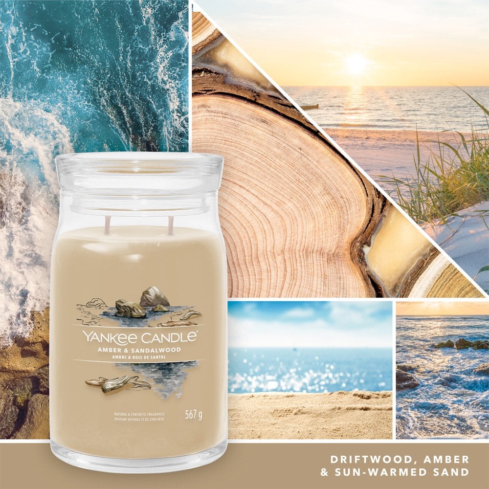 Yankee Candle Amber & Sandalwood Large Signature Jar Candle