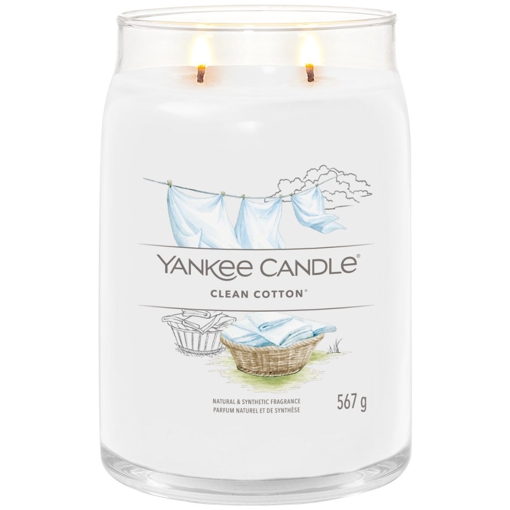 Yankee Candle Clean Cotton Large Signature Jar Candle