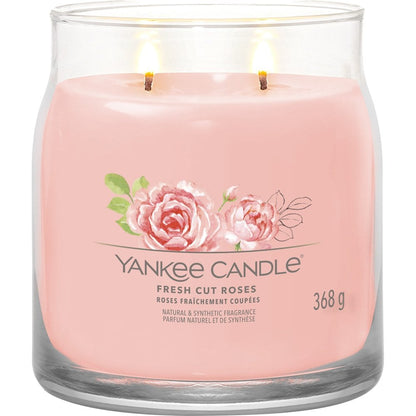 Yankee Candle Fresh Cut Roses Medium Signature Jar Candle