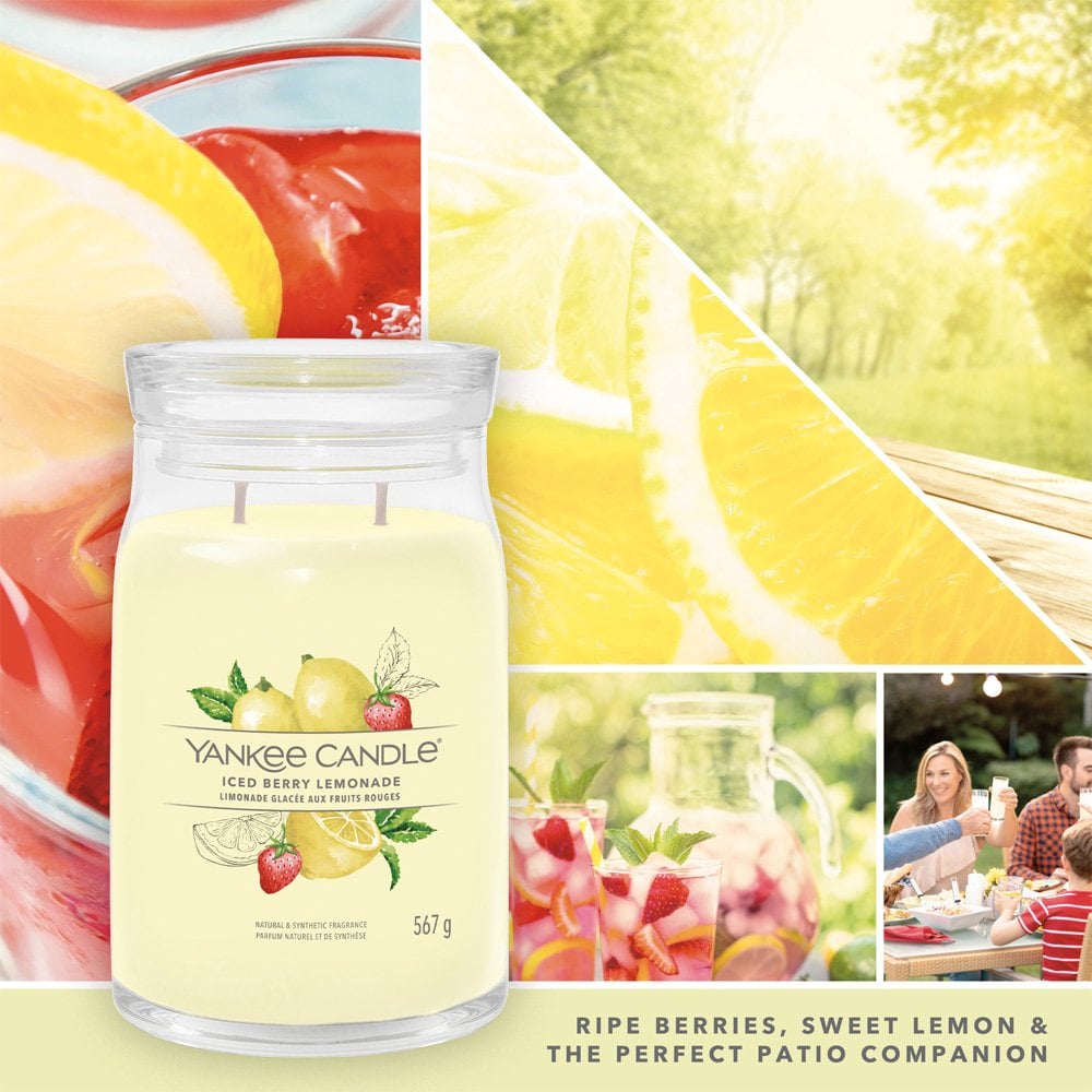 Yankee Candle Iced Berry Lemonade Large Signature Jar Candle